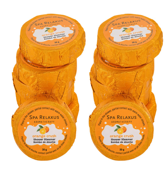 Relaxus Shower Steamers Aromatherapy with Pure Essential Oils. Stress Relief and Luxury Self-Care for Teens and Adults (Orange Crush)